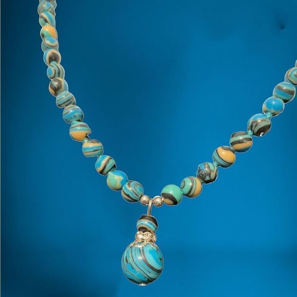 Multi Turquoise (Calcilica) Necklace Earring Set NWT Black Friday sale! - Picture 2 of 11